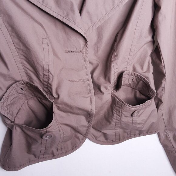 Womens Peanut Brown Tapered Cotton Jacket Size 36 - Picture 8 of 12